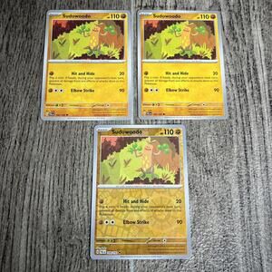 3X Sudowoodo 109/193 Uncommon Paldea Evolved Pokemon TCG Holo Non Holo